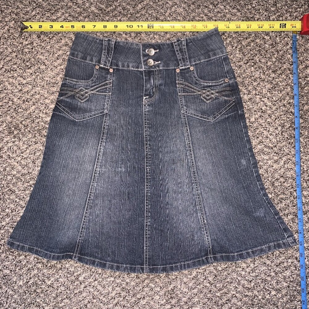 REWIND - blue jean short skirt size 1 (fit is not true to size)